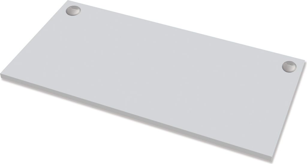 Levado Tischplatte 140 cm, grau, 2 Kabeldurchführungen