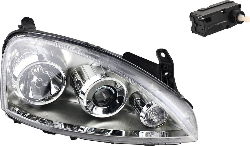 Johns, Scheinwerfer passend für Opel Corsa C 07/03-12/09 FF H7 H7 rechts mit Stellmotor 6207115 93178195 1216176 1216292 93177647 93188580