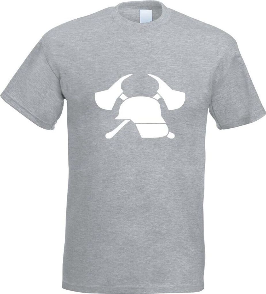 Kiwistar - T-Shirt - Graumeliert - freiwillige Feuerwehr Motiv Bedruckt Funshirt Design Print - mit Motiv Bedruckt - Funshirt Design - Sport - Frei...
