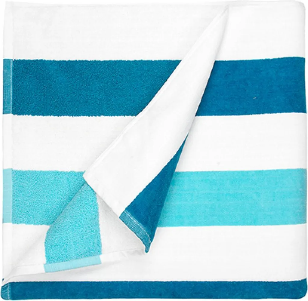 Asciugamano Mare Cotone Jacquard T1-STRIPE 90x190 Petrolio
