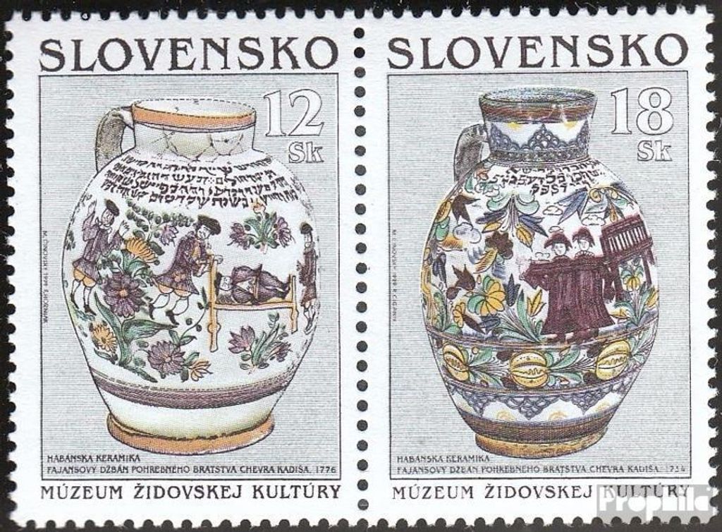 Briefmarken Slowakei 1999 Mi 356-357 Paar (kompl.Ausg.) Produktbild 
