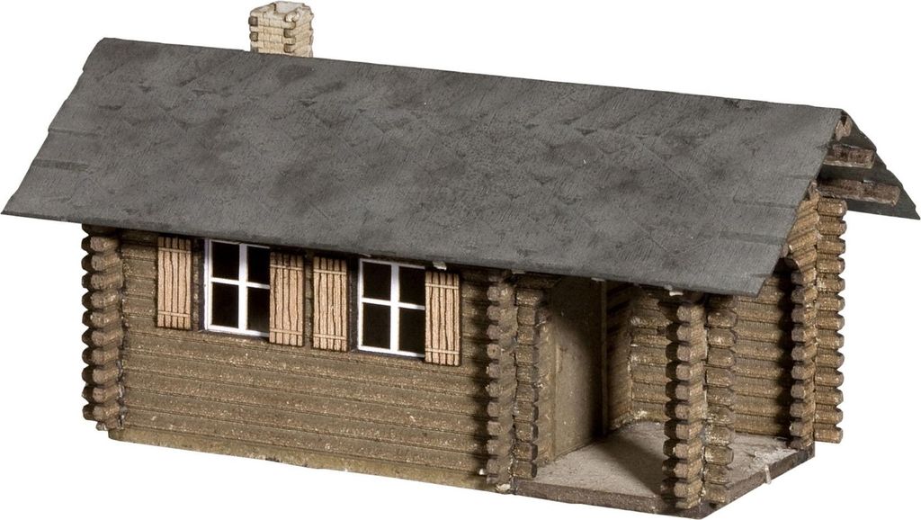 NOCH Themen-Set „Waldhütte“, mit Laser-Cut Bausatz und Figuren für eine detailreiche H0 Modelllandschaft