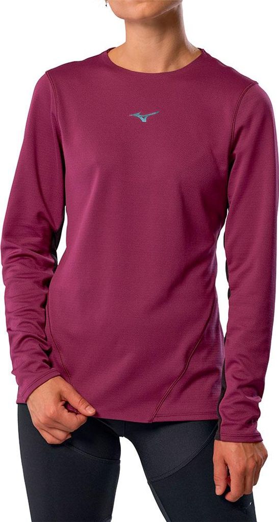 Mizuno Tech Thermal Charge Langarm-t-shirt Lila S Frau Lila S
