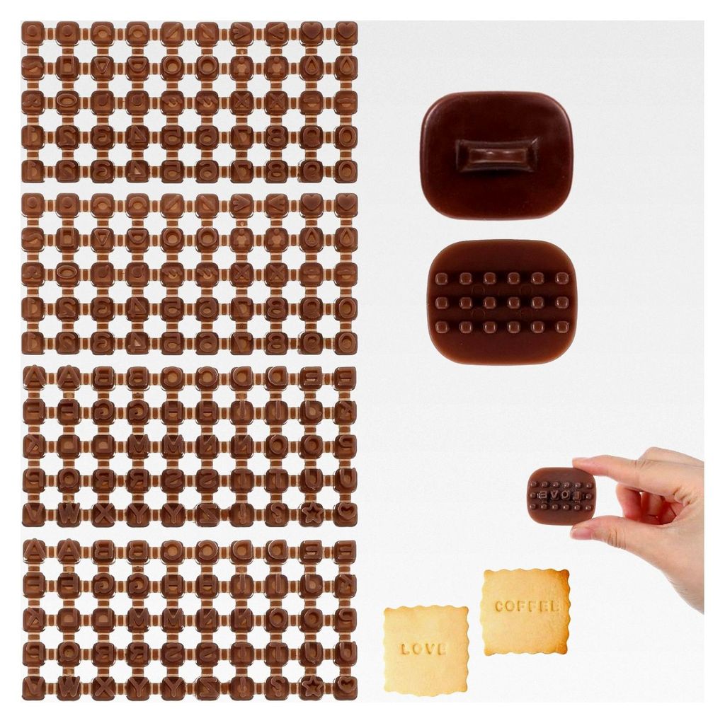 2 Sets Buchstaben- und Zahlenstempel, wiederverwendbare Keksstempel, personalisierte Tonstempel für DIY-Handwerksprojekte