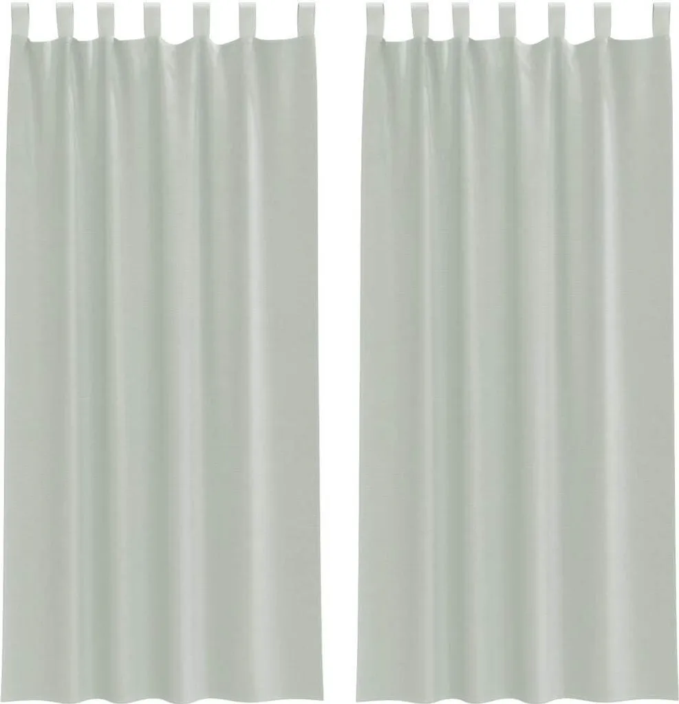 2 Tende Grigio Chiaro vidaXL 140x225 cm Voile - Pronte da Appendere