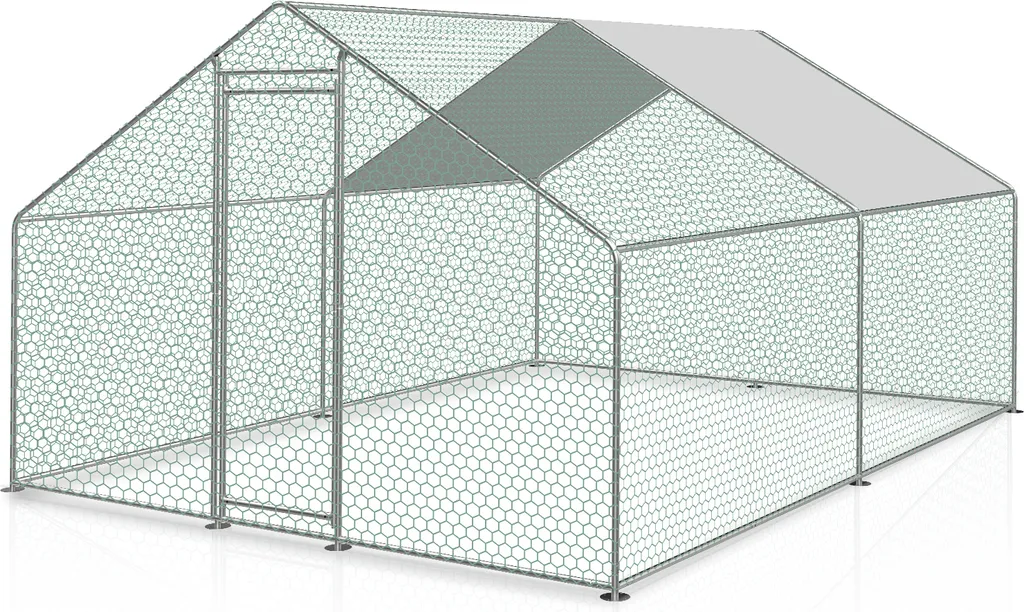 3x3x2m pollaio pollaio galvanizzato gabbia per conigli gabbia pollaio tetto PE