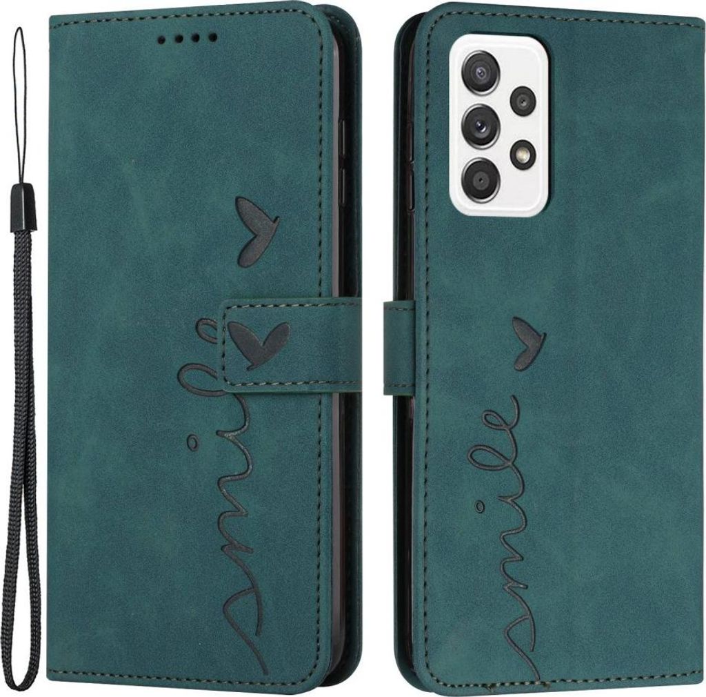 Samsung Galaxy A33 Hülle - Coverup Smile Klapphülle - Grün