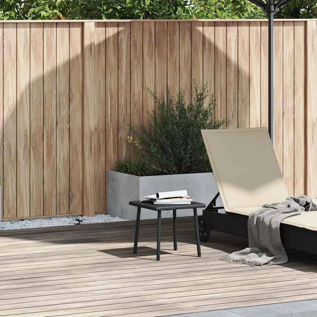Table basse poly rotin rectangulaire - Idéal coin détente jardin