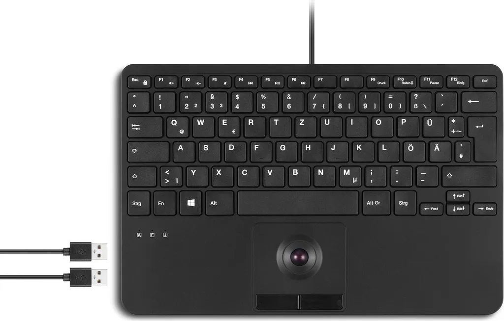 Clavier AZERTY Compact Filaire avec Trackball Optique et Stylet Inclus