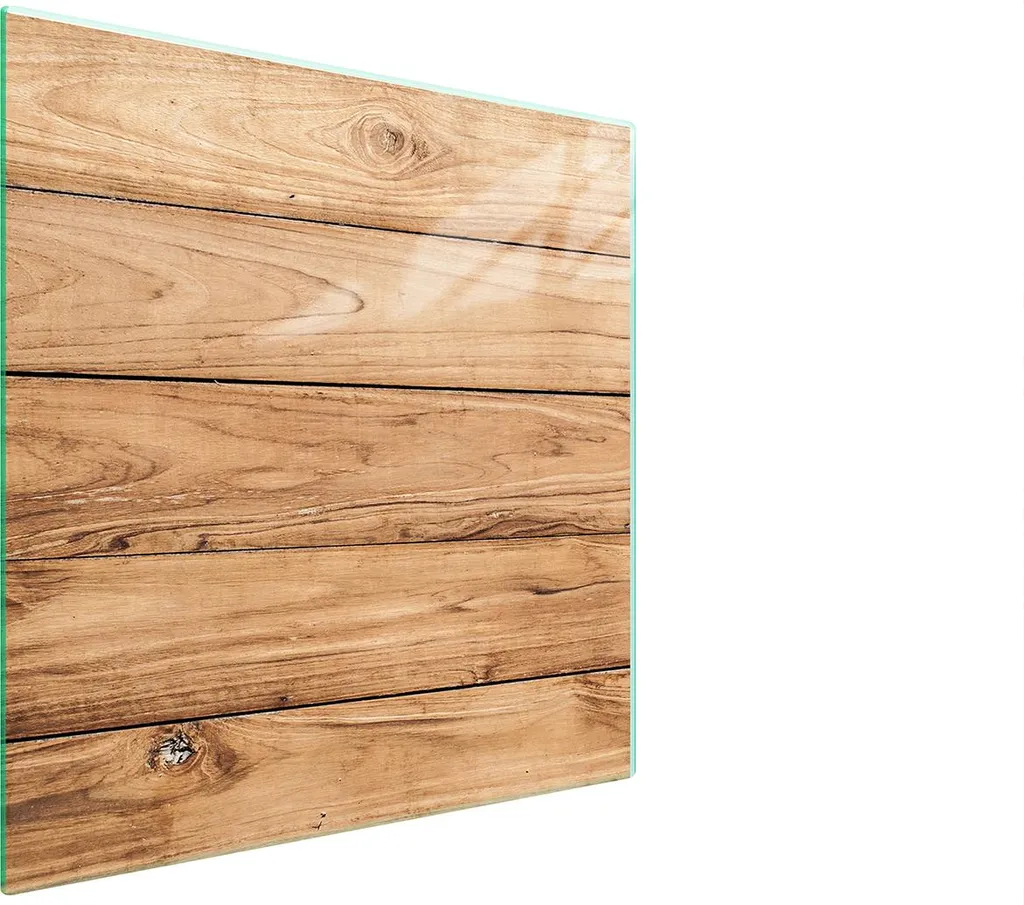 Copri Piano Cottura 50x52 Design Legno - Protezione Vetro Antigraffio