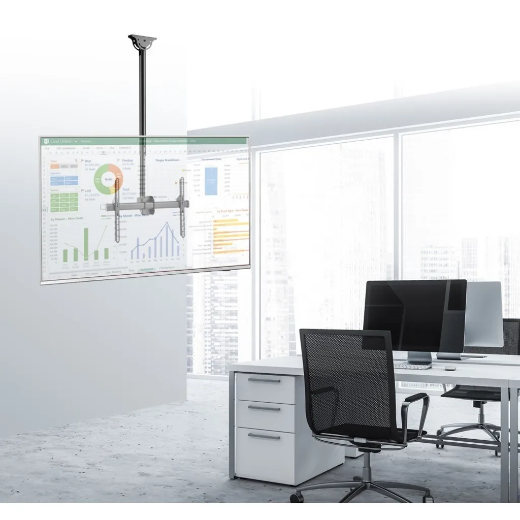 Support Plafond TV Télescopique à Bras Long pour Écran LCD et LED - 4