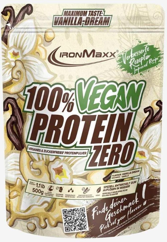 IronMaxx 100% Vegan Protein Zero – 500g-Beutel Creamy Chocolate