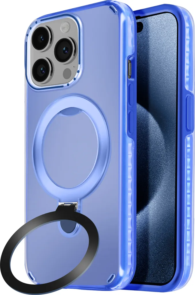Custodia Avizar Antiurto iPhone 15 Pro Max MagSafe Blu Rinforzata