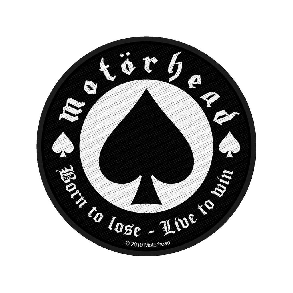 Motorhead - Patch "Born To Lose" - Polyester RO1146 (Einheitsgröße) (Schwarz/Weiß)