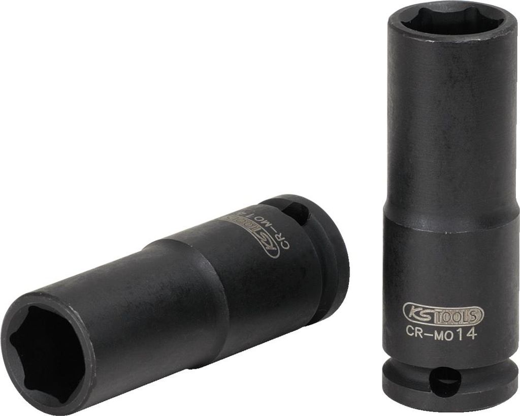 KS TOOLS 515.1434-E 3/4" Sechskant-Kraft-Stecknuss, lang, 34mm, auf Hänger