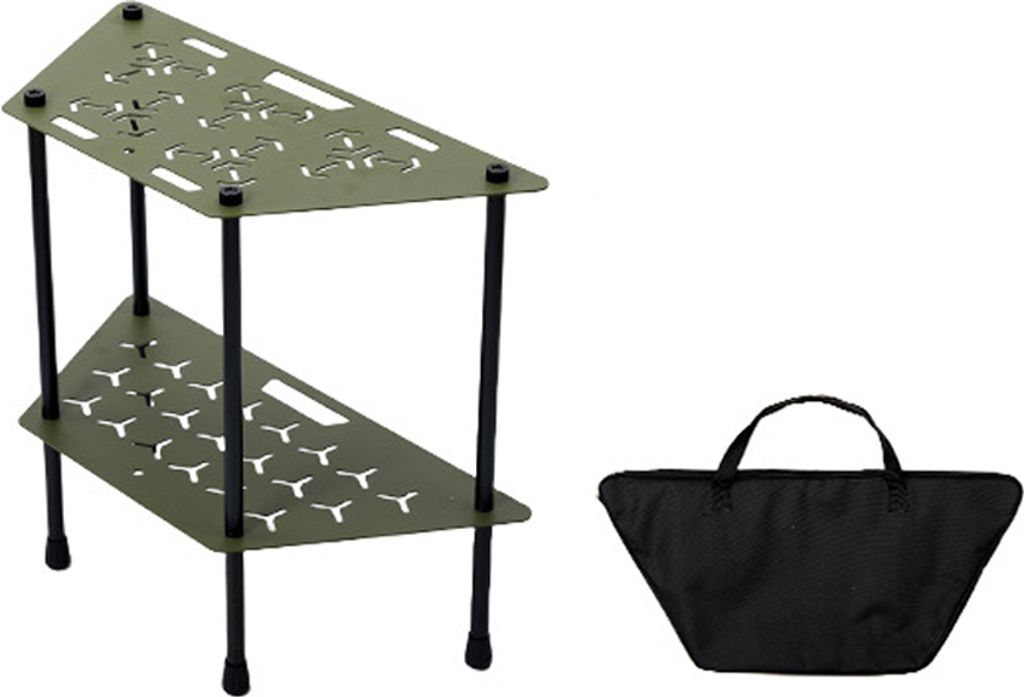 Outdoor-Camping-Spleißtisch, multifunktionaler T-förmiger Tisch, klappbarer Picknick-Grilltisch aus Aluminiumlegierung, Militärgrün