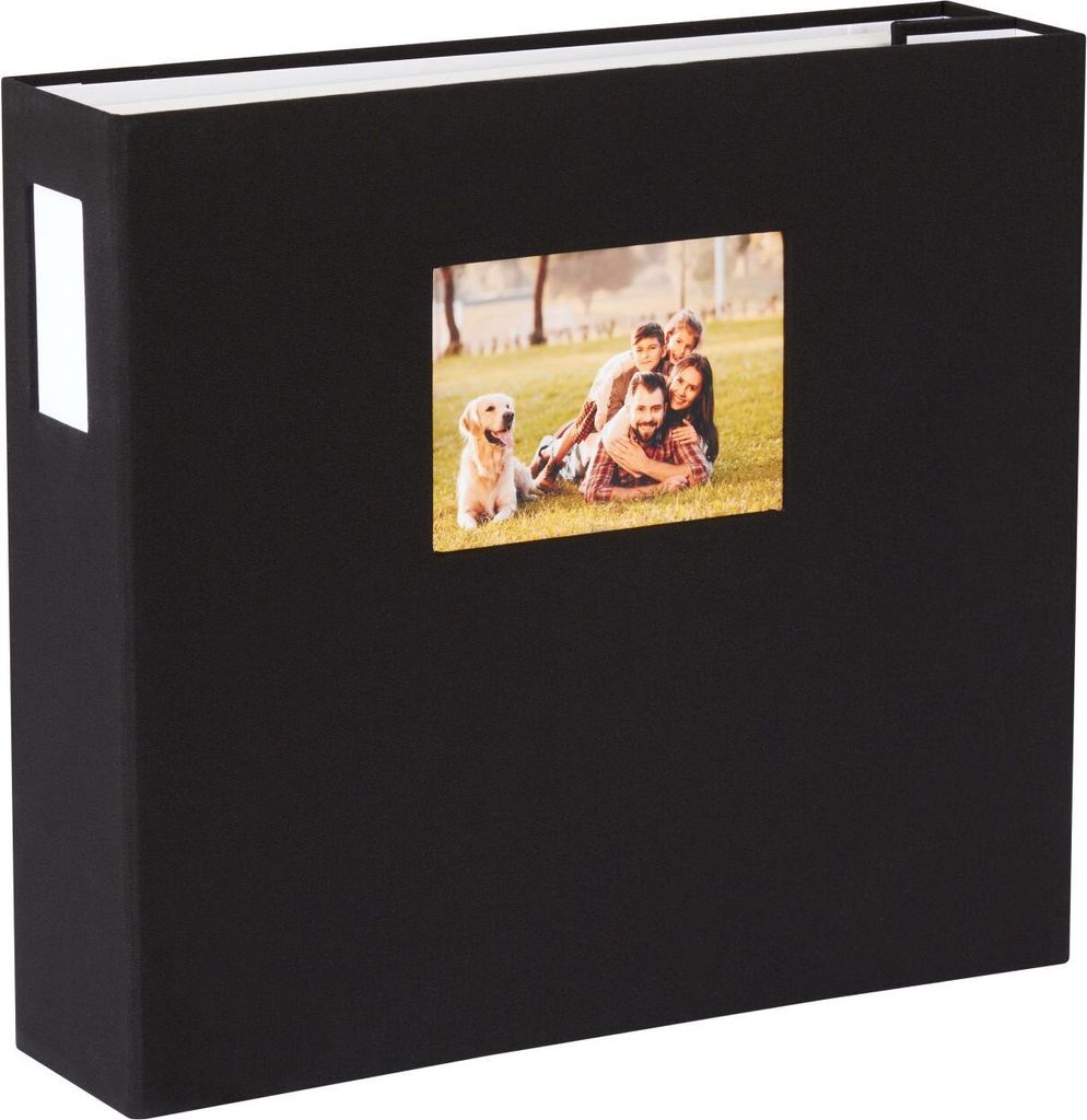 HNFD Fotoalbum Lona schwarz Leinen 1000 Bilder 34,5x33 cm 168 Seiten