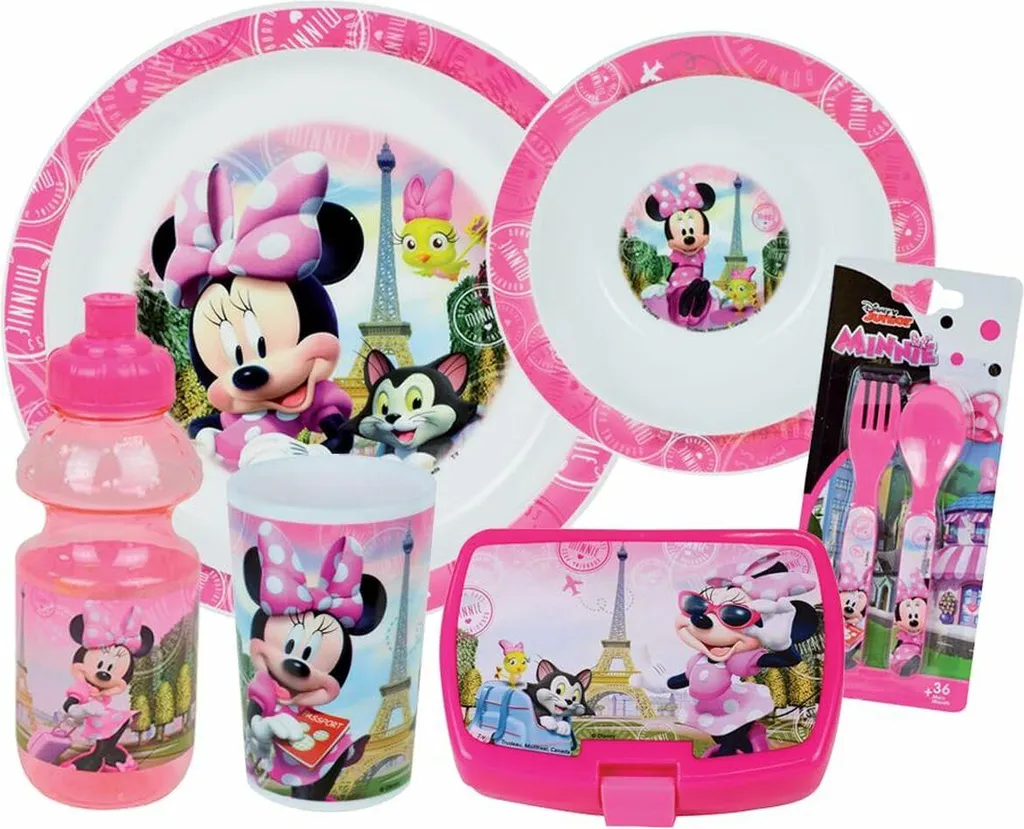 Fun House 006377 Set Pappa Rosa | Stoviglie Bimbi Alta Resistenza