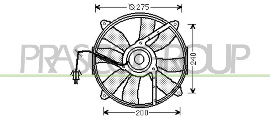 PRASCO ME025F003 Lüfter Motorkühlung Kühlerlüfter passend für MERCEDES-BENZ C-Klasse Limousine (W202) Wasserkühler