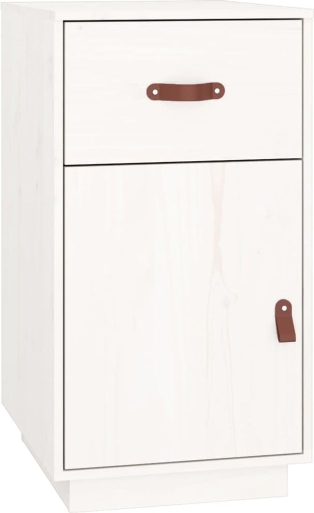 Schreibtisch-Schrank Weiß 40x50x75 cm Massivholz Kiefer