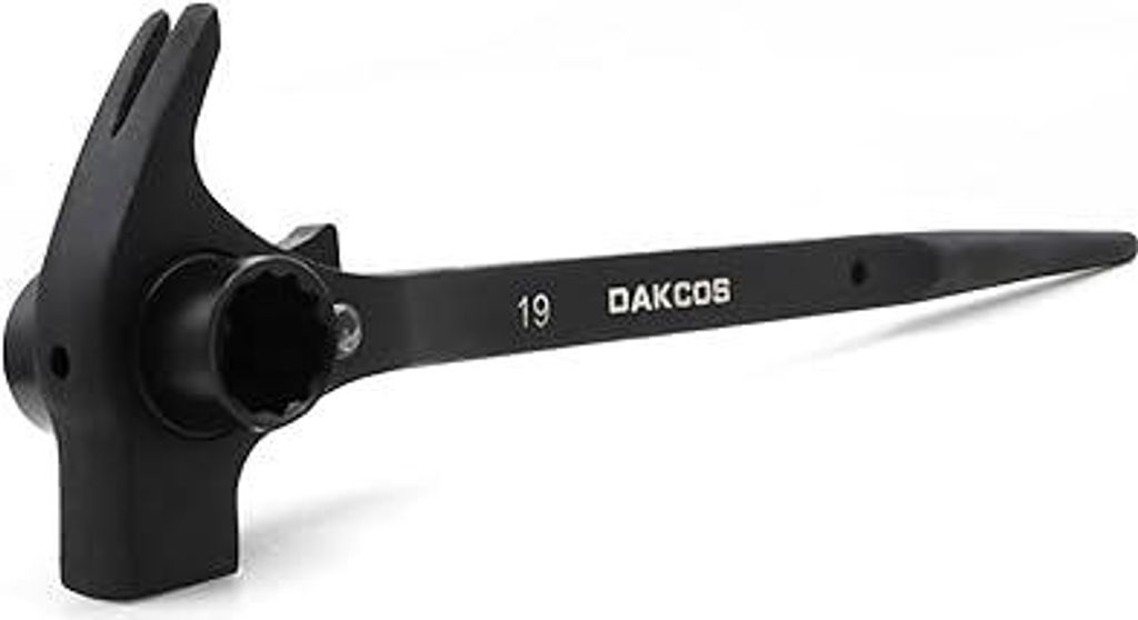 DAKCOS Gerüstbauratsche 19/22 mm Gerüstratsche 4-in-1 rechts/links umschaltbar Gerüstbauknarre aus CR-V mit korrosionsbeständiger schwarzer Pho...