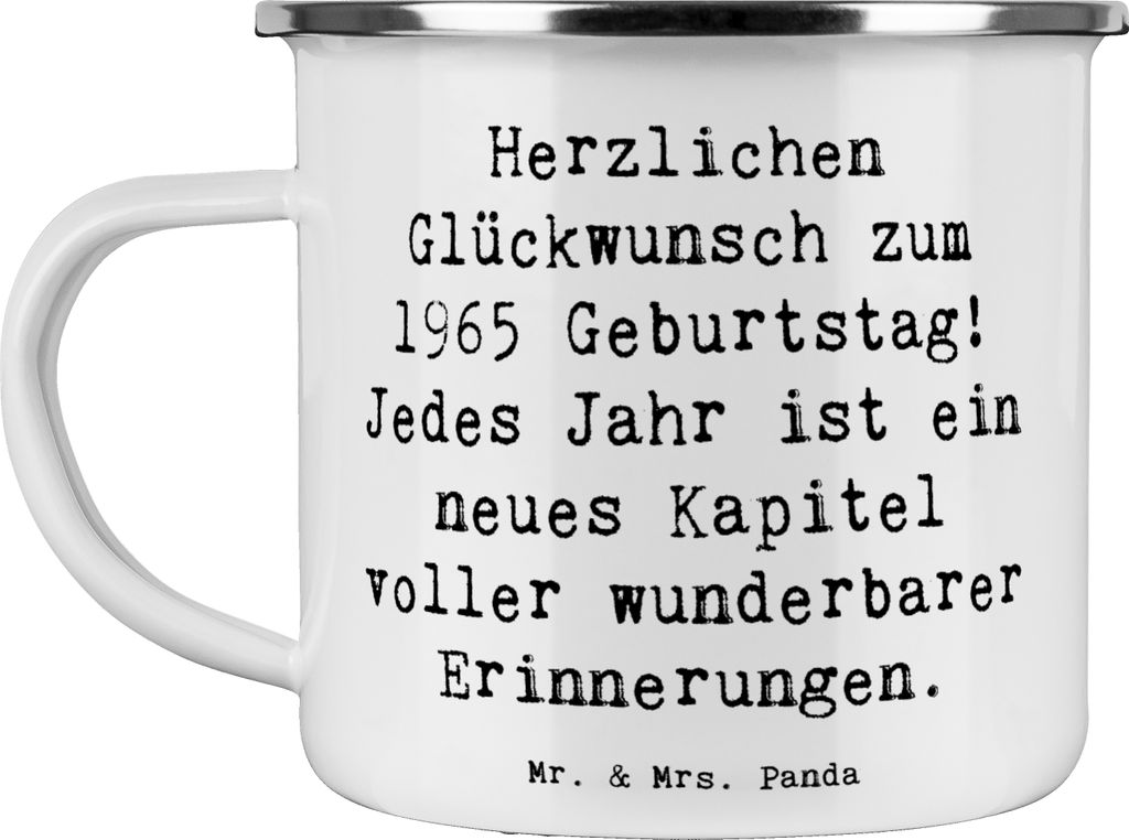 Mr. & Mrs. Panda Teetasse Spruch 1965 Geburtstag - Weiß - Geschenk, 60er Jahre, Haferl, einzigartiges Buch, Jahrgang, Pott, Einzigartig, Herzliche...