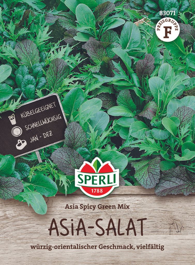 SPERLI Salatsamen Asia Spicy Green Mix 300 Pflanzen