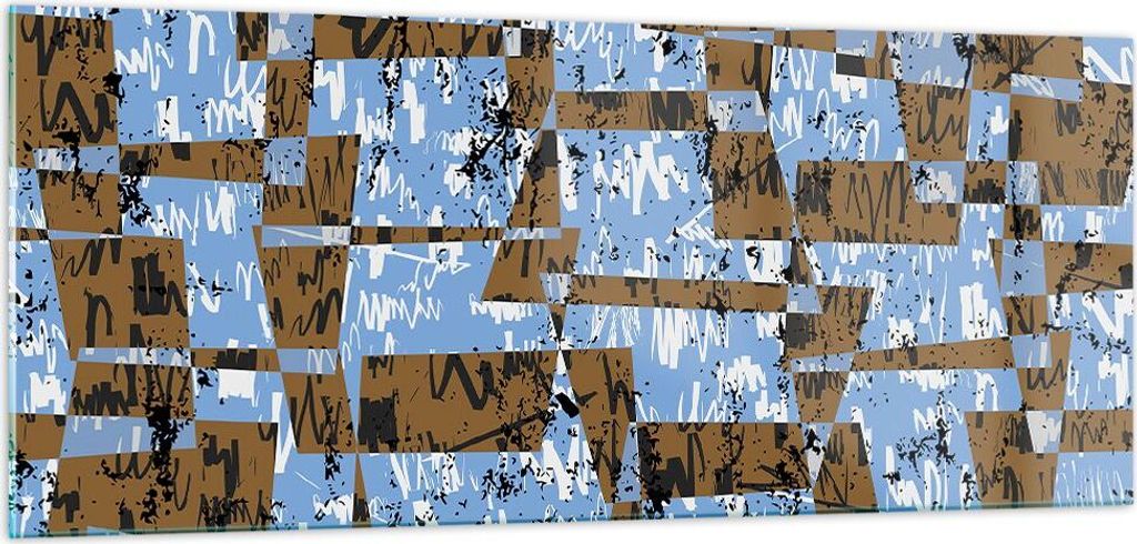 Bilder auf glas - Abstraktion modern - 100x40cm - Glasbilder - Wandbilder - Kunstdruck - zum Aufhängen bereit - Wanddekoration aus Glas - Glas Bil...