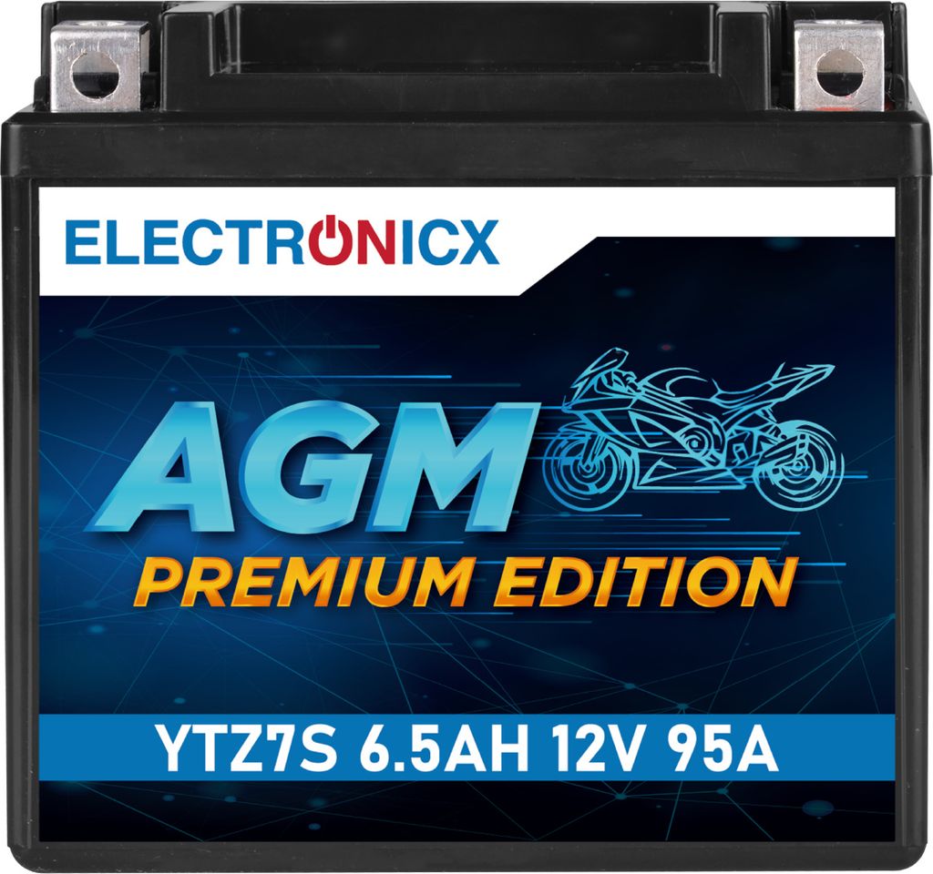 Electronicx YTZ7S AGM-Motorradakku 12 V, 6,5 Ah – Produktbild 