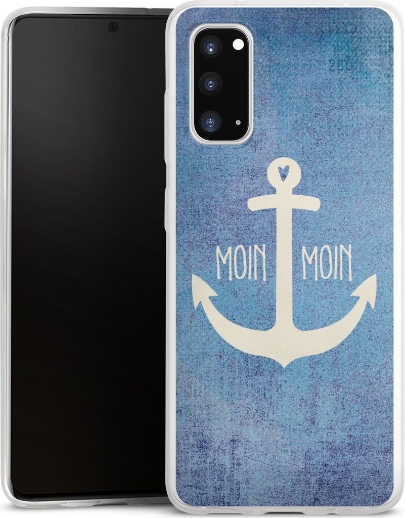 DeinDesign Slim Hülle für Samsung Galaxy S20 Silikon Case Ultra Dünn Handyhülle Anker Blau maritim