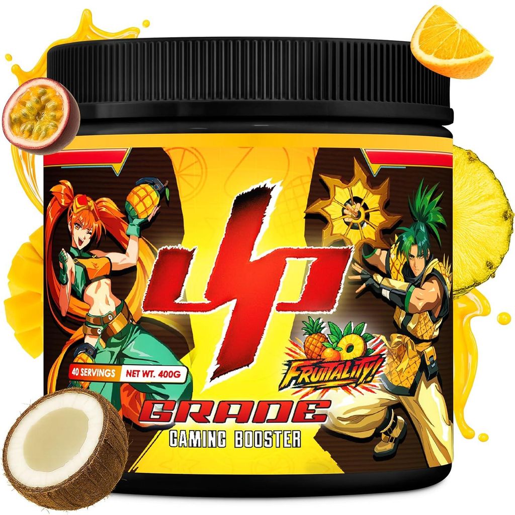 UP-GRADE Energy Drink Pulver – Fokus & Energie – 200mg Koffein, L-Tyrosin, Taurin, Vitamine & Magnesium – 40 Portionen (400g)