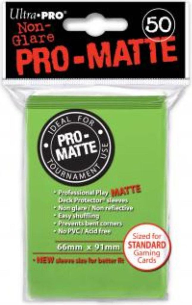 50 Ultra Pro kaartbeschermhoezen: Pro-Matte (66 x 91 mm) Productafbeelding 