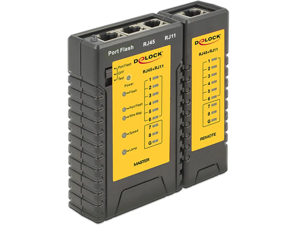 Delock Tester Rete RJ45 RJ12 Port Finder 86407 | Strumento Professionale