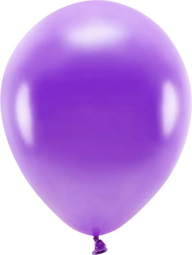 Ballons de fête violets 30cm métallisés pour anniversaire - 100 pièces écolos