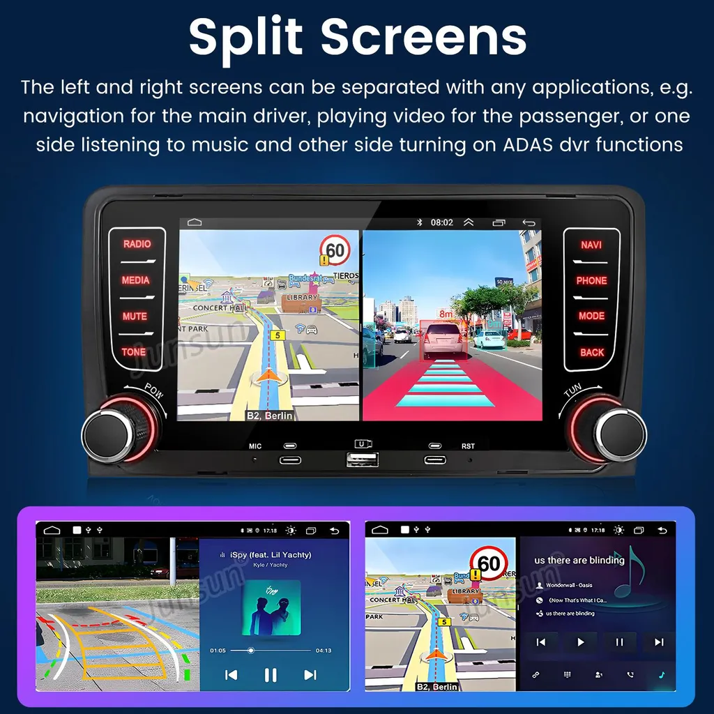 Autoradio Audi A3 S3 RS3 8P 2003-2013 | Android 13 CarPlay 1+32G - 14