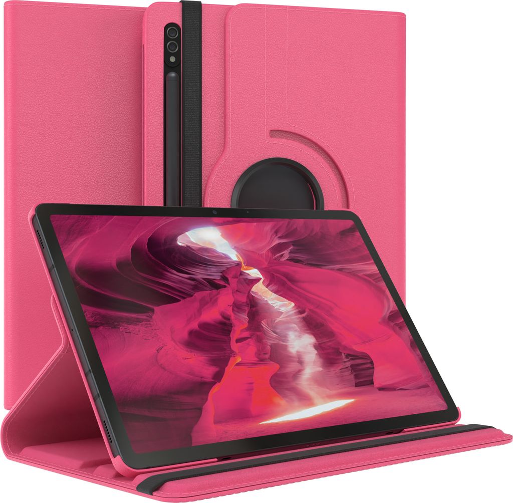 EAZY CASE - Tablet Hülle für Samsung Galaxy Tab S7 Schutzhülle, Tablet Case 360° drehbar in Rosa