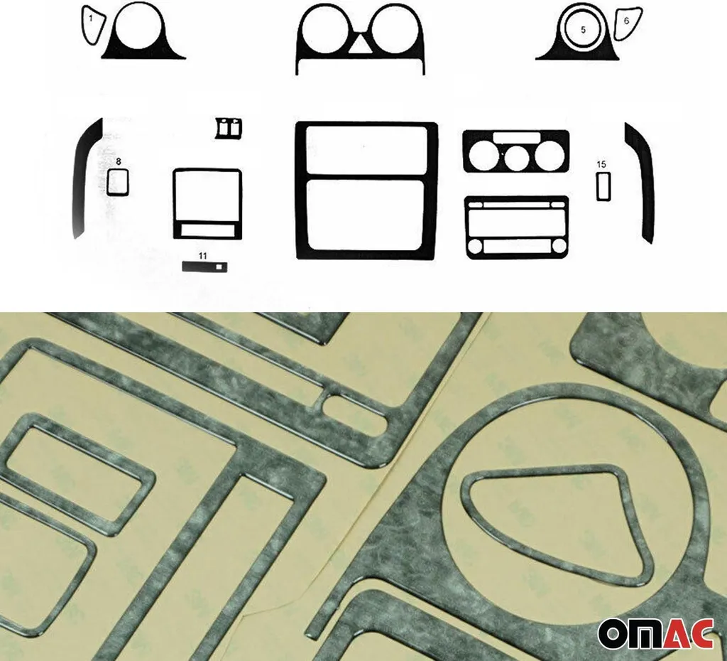 Rinnova il tuo VW Caddy 2003-2010 - Kit Decorativo Titanio 16 Pz