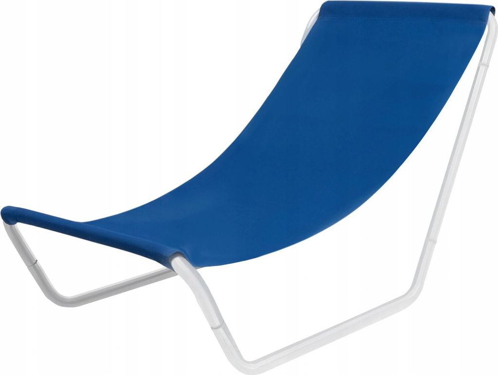 Chaise longue de plage, pliante, bleue Image du produit 