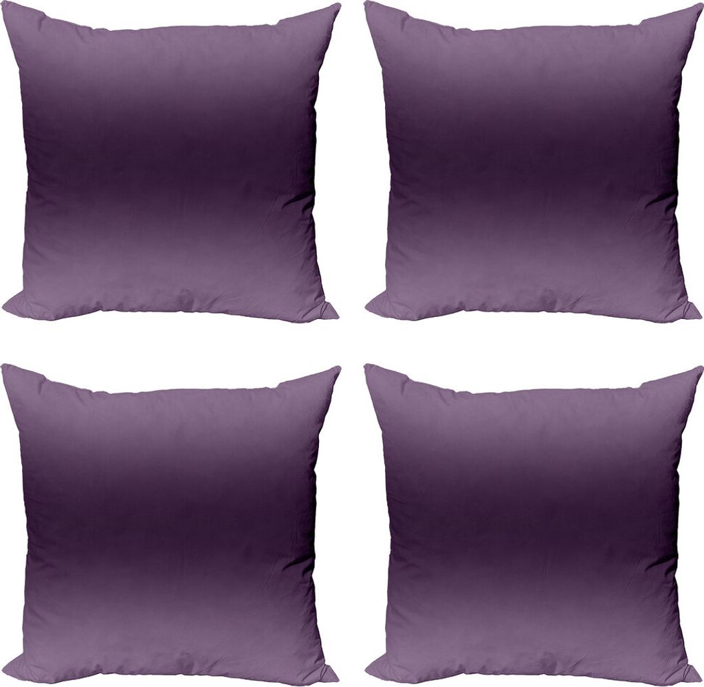 ABAKUHAUS Ombre Kissenbezug Set (4 Stück), Hollywood Glam Themen Kunst, Moderner Doppelseitiger Digitaldruck, 40 cm x 40 cm, Lila