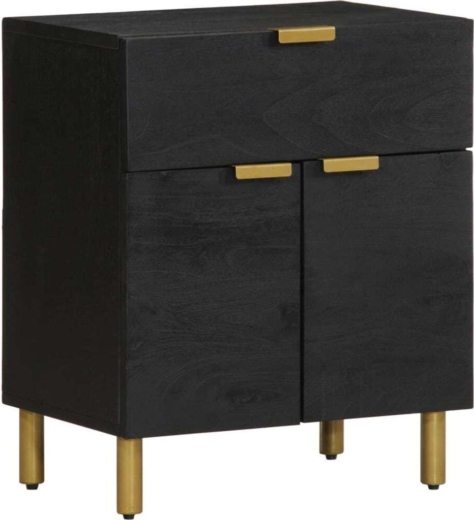 Nachttisch Schwarz 50x33x60 cm Holzwerkstoff
