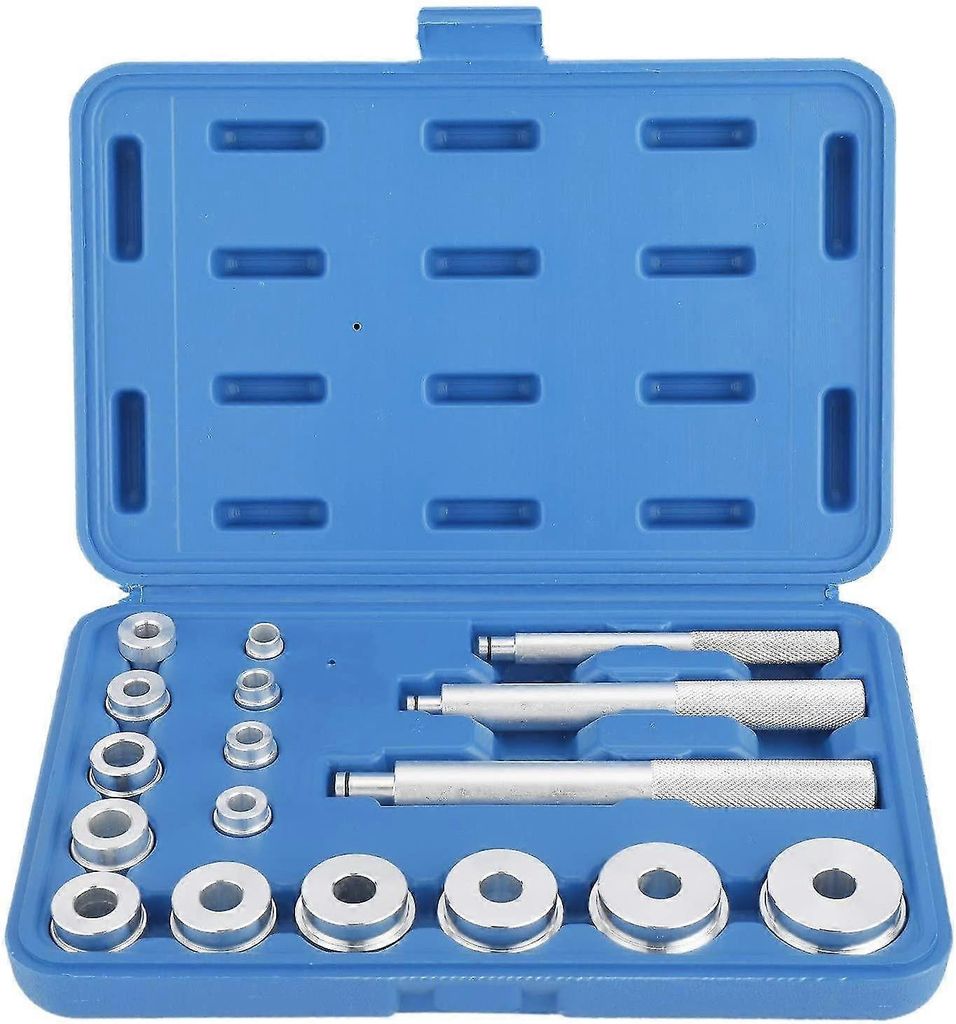 17-teiliges Aluminium-Radlager-Eintreiber-Set mit Dichtungsbuchsen, Werkstatt-Werkzeugsatz mit Koffer