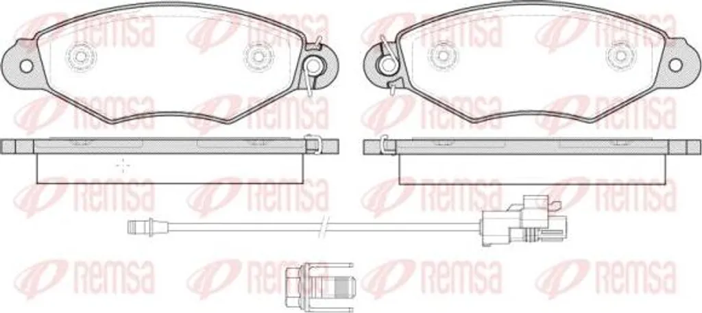 Plaquettes de frein Kangoo pour entretien sûr - REMSA 0643.30 OE 7701209117