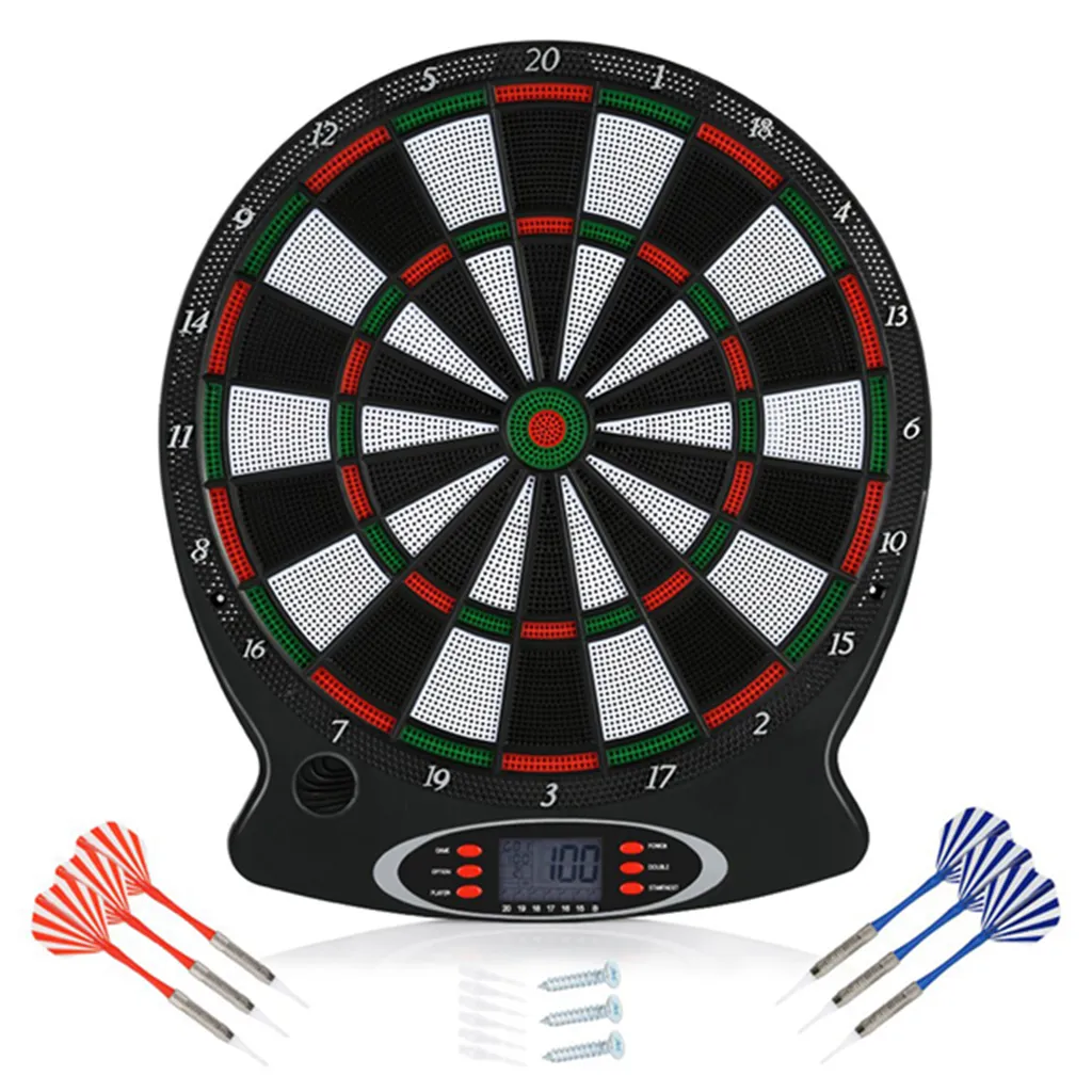 Jeu de fléchettes électronique mural LCD et kit complet 6 fléchettes