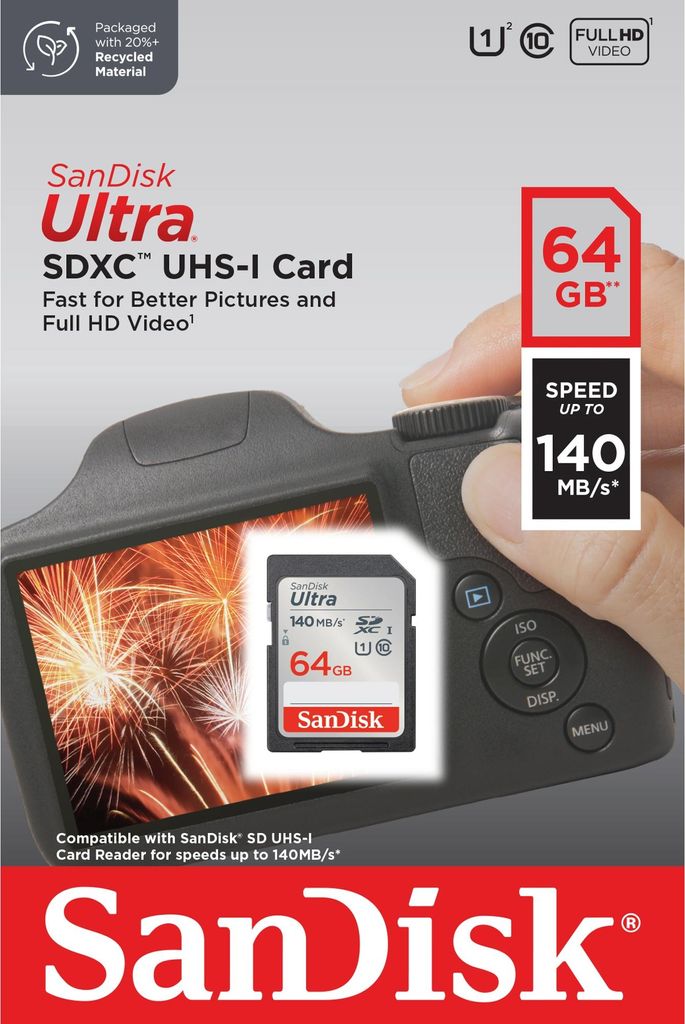 SanDisk Ultra SDXC UHS-I    64GB 140MB/s       Produktbild 