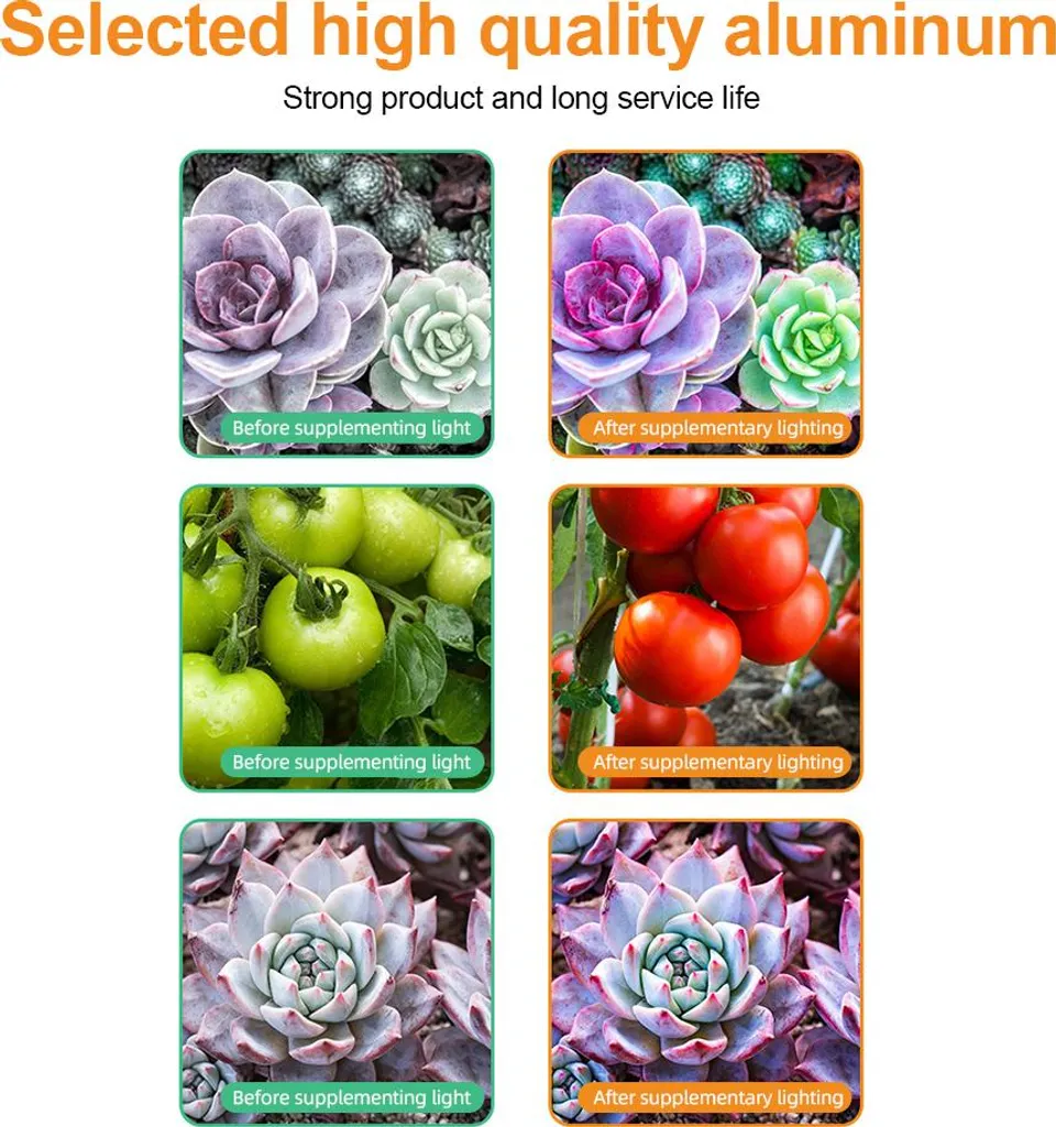 Éclairage LED pour potager intérieur et plantes vertes hauteur variable - 6