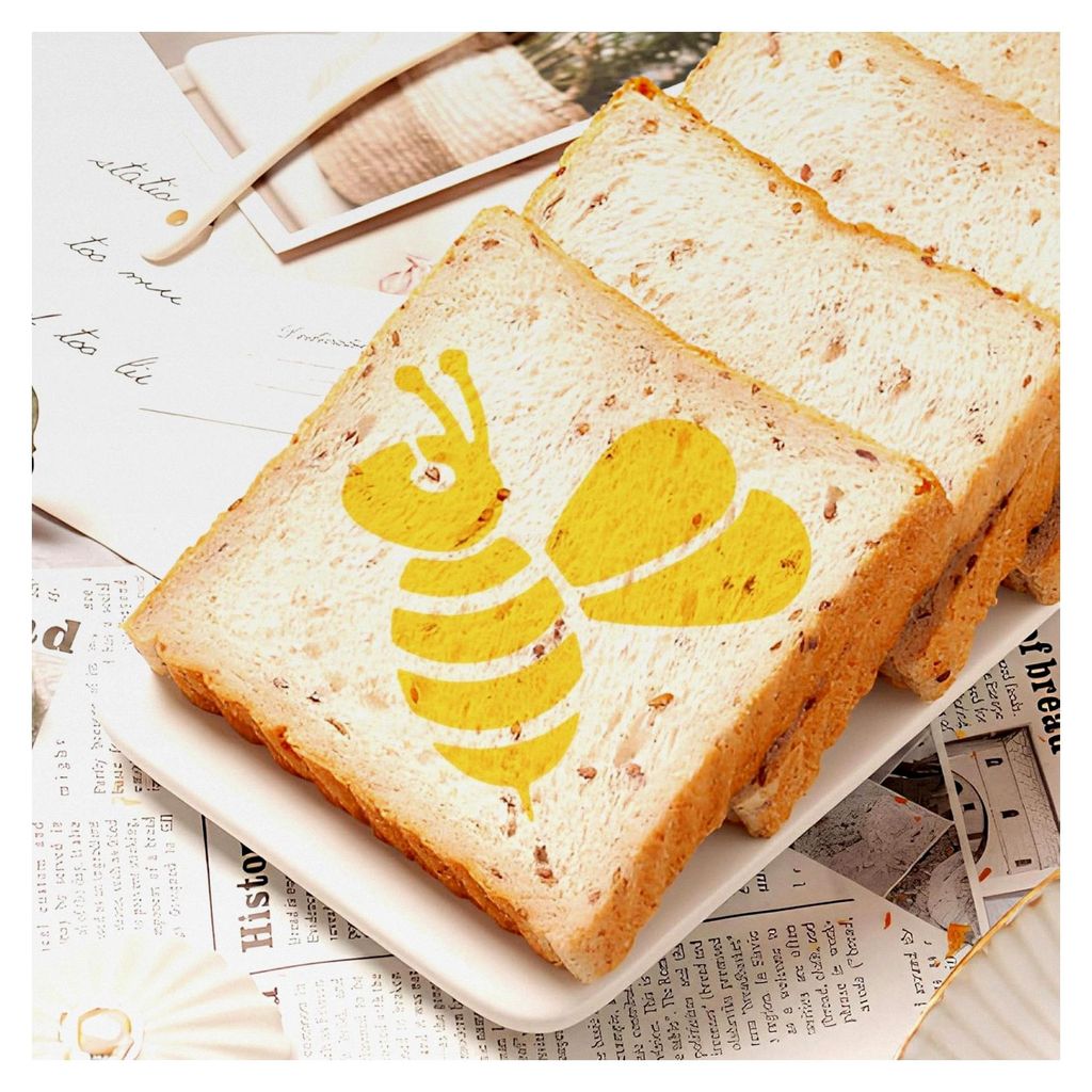 12 Stück Schablonen für Brot, Backschablonen-Set, Artisan Brotschablonen, Schablonen zum Dekorieren von Brot, Kuchen, Kaffee, Torte oder Keksen (...