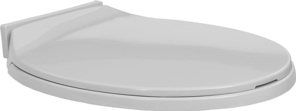 Toilettensitz mit Absenkautomatik Hellgrau Oval Produktbild 
