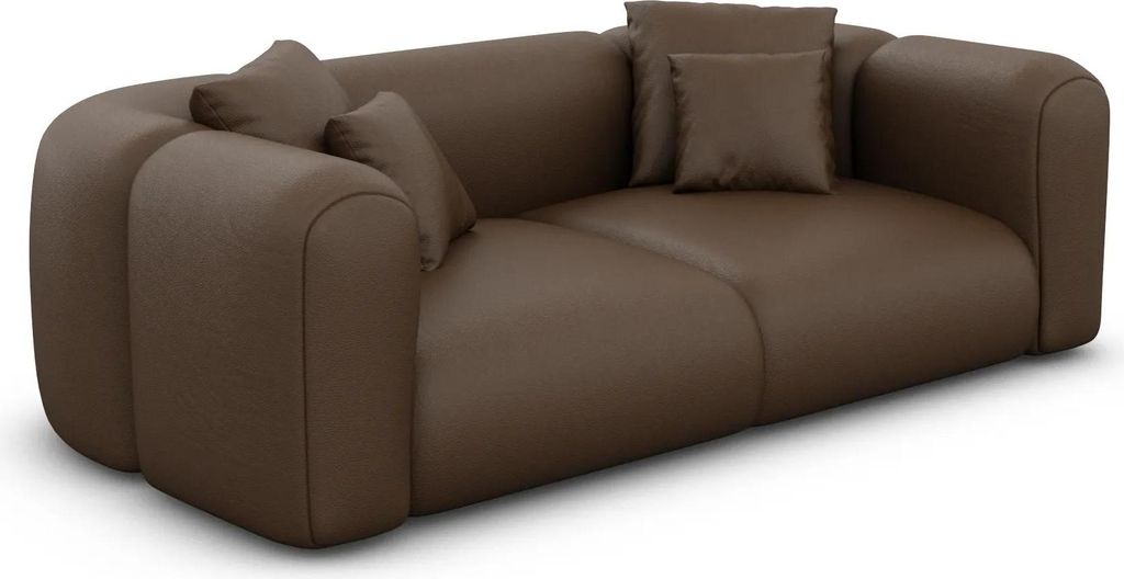 Kunstleder 2-Sitzer Couch Belio Dunkelbraun
