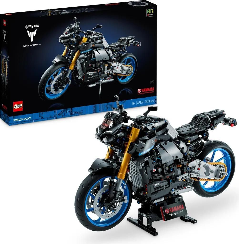 LEGO 42159 Technic Yamaha MT-10 SP Motorrad-Modellbausatz für Erwachsene, authentisches Fahrzeug-Modell mit 4-Zylinder-Motor, funktionsfähiger Le...