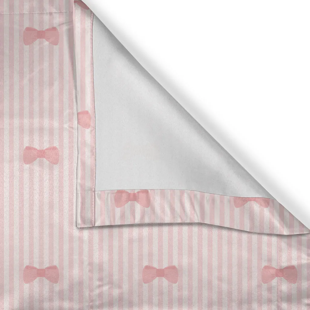ABAKUHAUS Tenda con occhielli per bambini, strisce verticali con illustrazione colorata di palette e moschette, grazioso biglietto di San Valentino, tende decorative a 2 pannelli per finestre, 280 cm x 245 cm, rosa pallido - 5